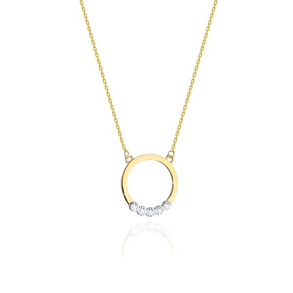 Naszyjnik C020 z diamentami żółte złoto Jubiler Kraków BigDIAMOND