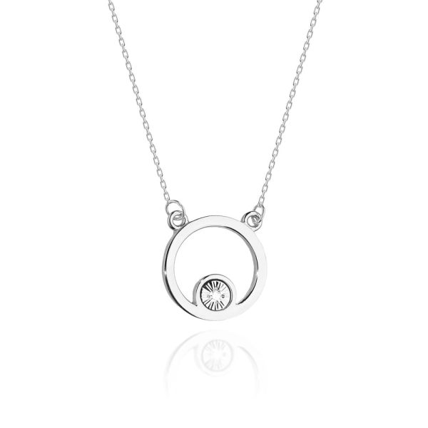 Naszyjnik C022 z diamentami białe złoto Jubiler Kraków BigDIAMOND