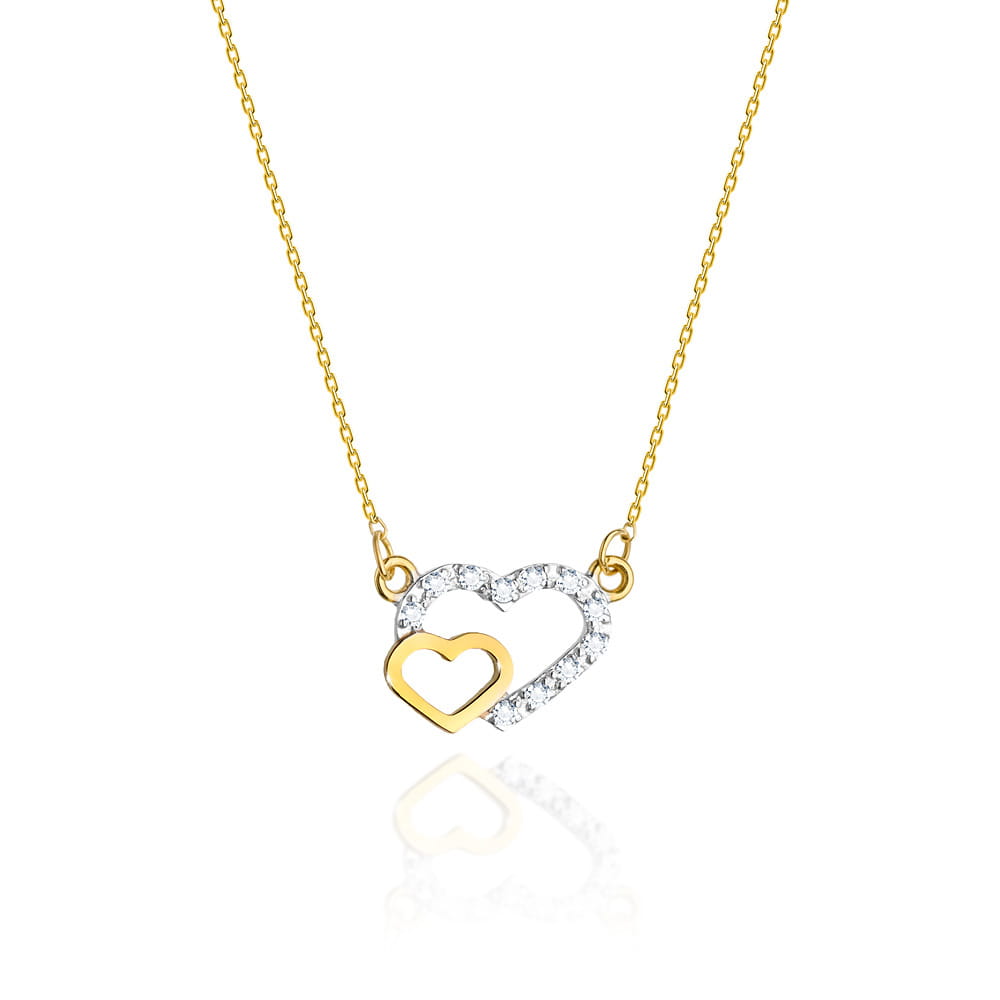 Naszyjnik C023 z diamentami żółte złoto Jubiler Kraków BigDIAMOND
