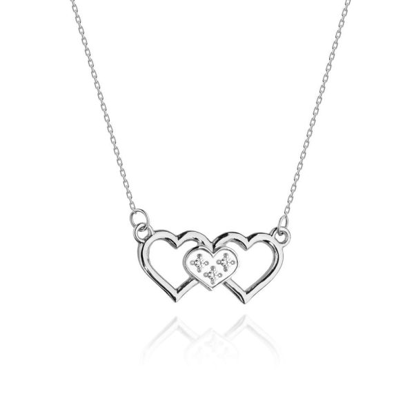 Naszyjnik C024 z diamentami białe złoto Jubiler Kraków BigDIAMOND
