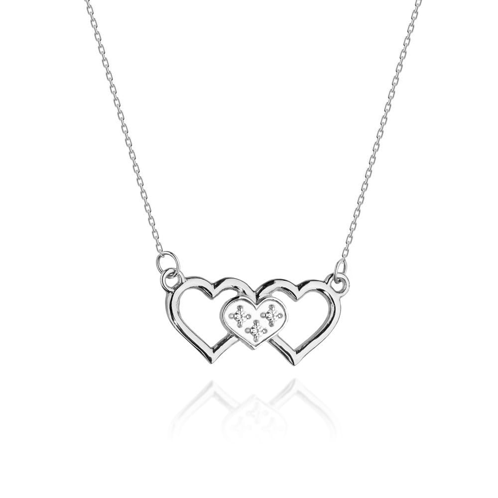 Naszyjnik C024 z diamentami białe złoto Jubiler Kraków BigDIAMOND