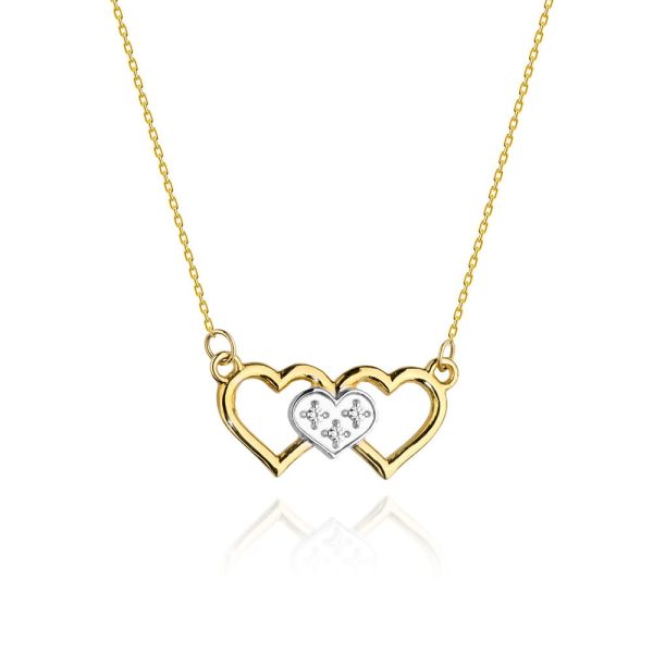 Naszyjnik C024 z diamentami żółte złoto Jubiler Kraków BigDIAMOND