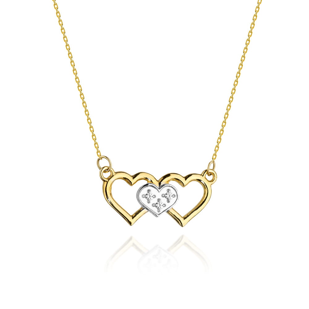 Naszyjnik C024 z diamentami żółte złoto Jubiler Kraków BigDIAMOND