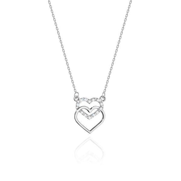 Naszyjnik C025 z diamentami białe złoto Jubiler Kraków BigDIAMOND