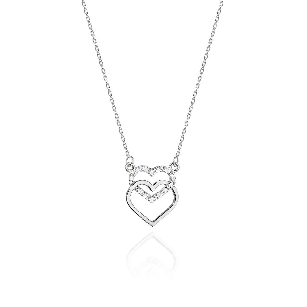 Naszyjnik C025 z diamentami białe złoto Jubiler Kraków BigDIAMOND