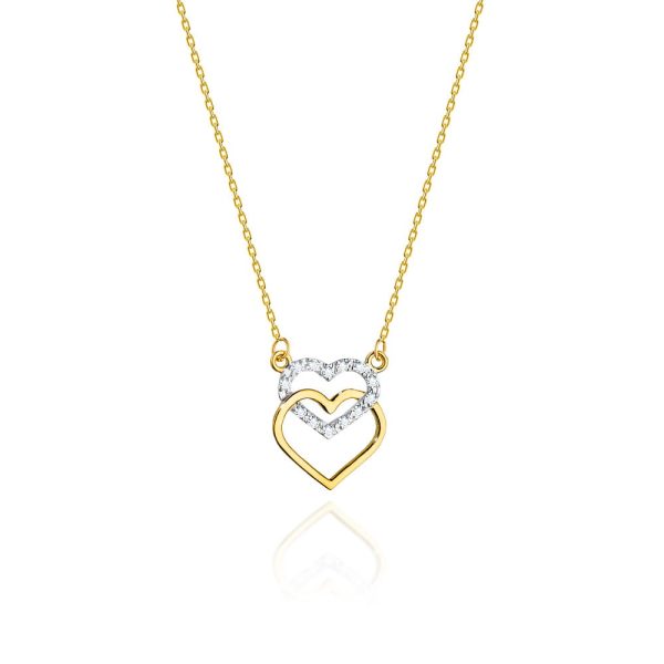Naszyjnik C025 z diamentami żółte złoto Jubiler Kraków BigDIAMOND