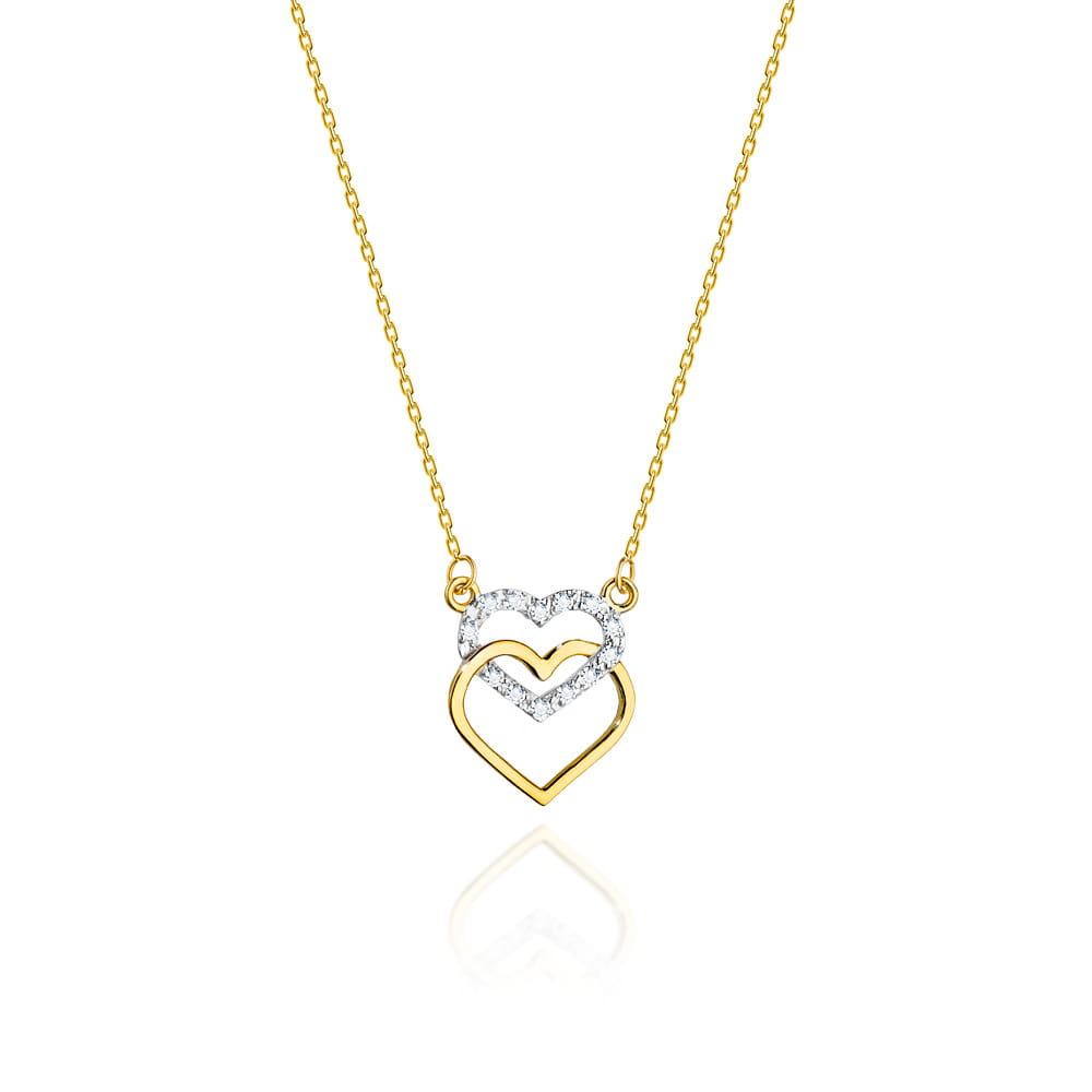 Naszyjnik C025 z diamentami żółte złoto Jubiler Kraków BigDIAMOND