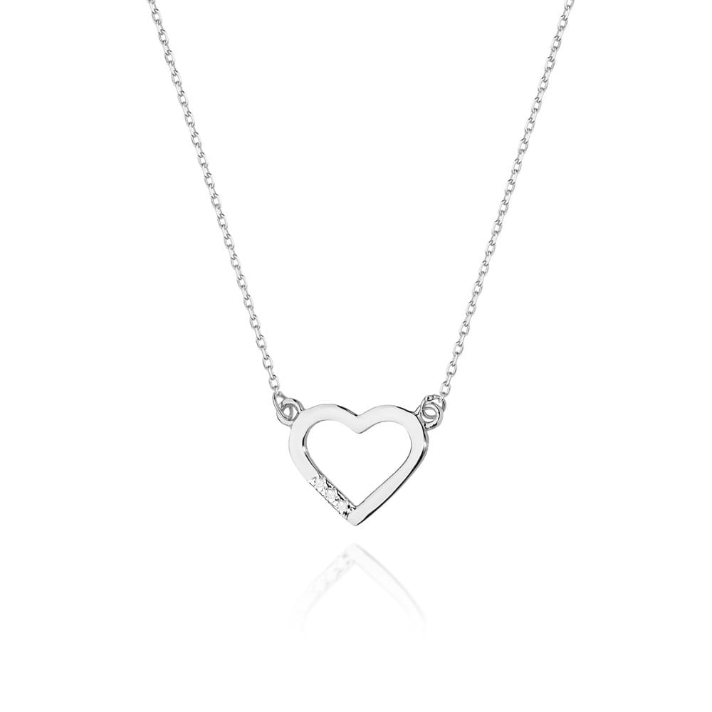 Naszyjnik C026 z diamentami białe złoto Jubiler Kraków BigDIAMOND