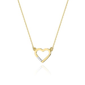 Naszyjnik C026 z diamentami żółte złoto Jubiler Kraków BigDIAMOND