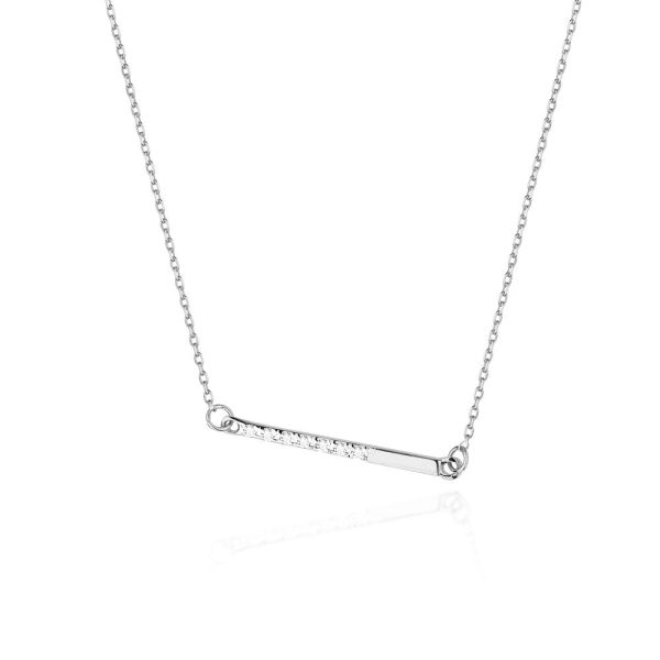 Naszyjnik C029 z diamentami białe złoto Jubiler Kraków BigDIAMOND