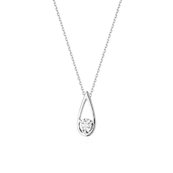 Naszyjnik C030 z diamentami białe złoto Jubiler Kraków BigDIAMOND