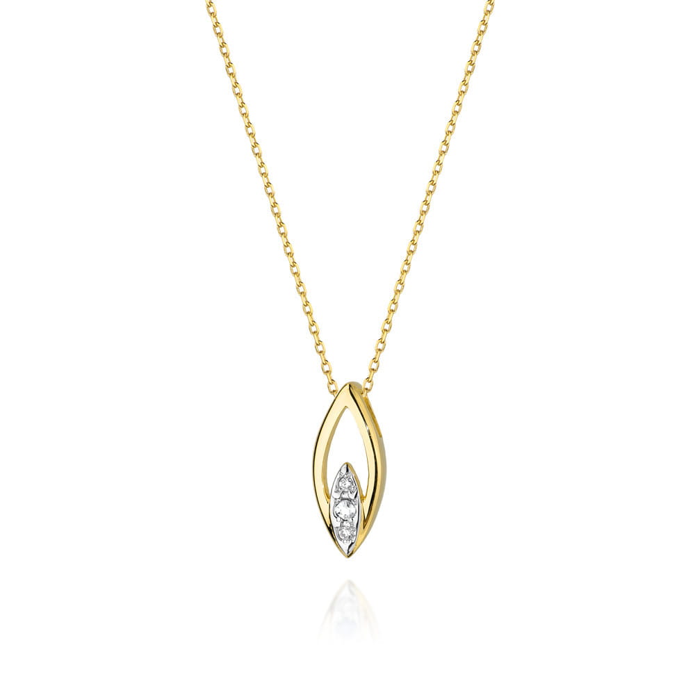 Naszyjnik C031 z diamentami żółte złoto Jubiler Kraków BigDIAMOND