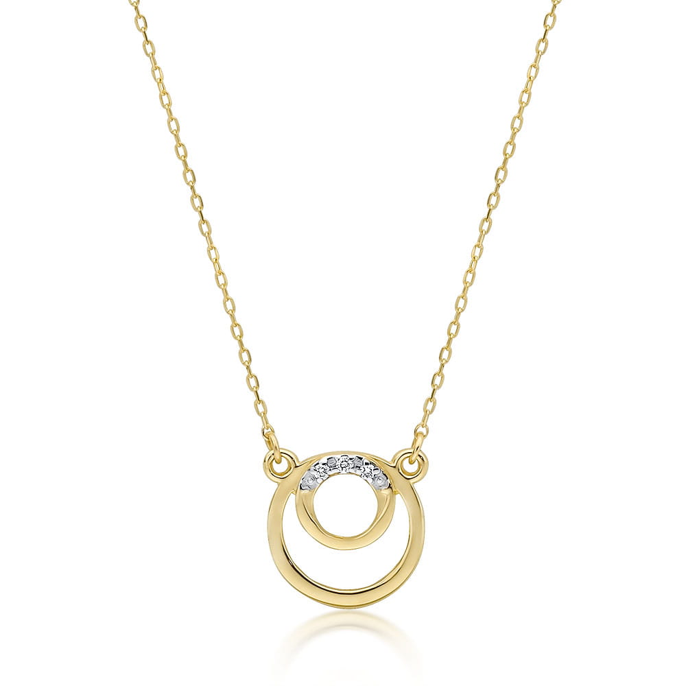 Naszyjnik C033 z diamentami żółte złoto Jubiler Kraków BigDIAMOND