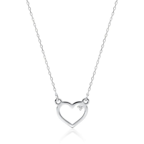 Naszyjnik C034 z diamentami białe złoto Jubiler Kraków BigDIAMOND