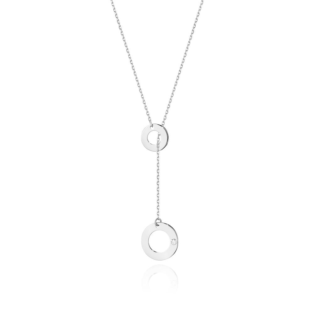 Naszyjnik C045 z diamentami białe złoto Jubiler Kraków BigDIAMOND