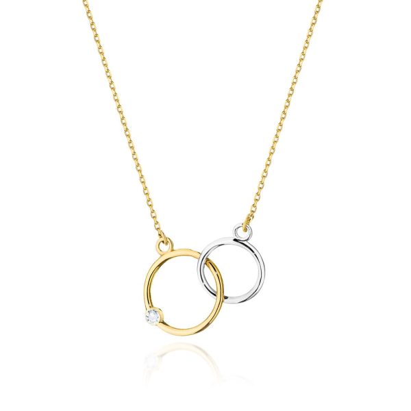 Naszyjnik C047 z diamentami żółte złoto Jubiler Kraków BigDIAMOND