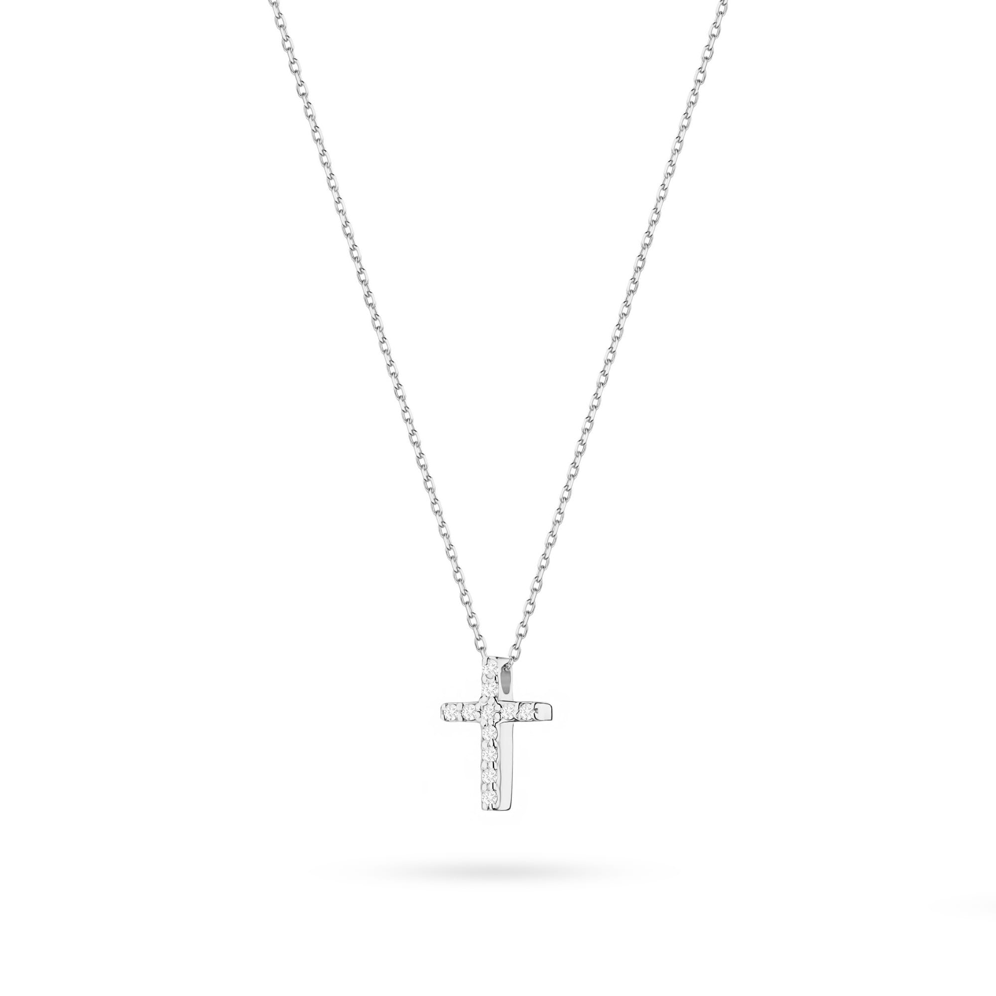Naszyjnik C066 z diamentami białe złoto Jubiler Kraków BigDIAMOND
