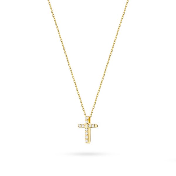 Naszyjnik C066 z diamentami żółte złoto Jubiler Kraków BigDIAMOND