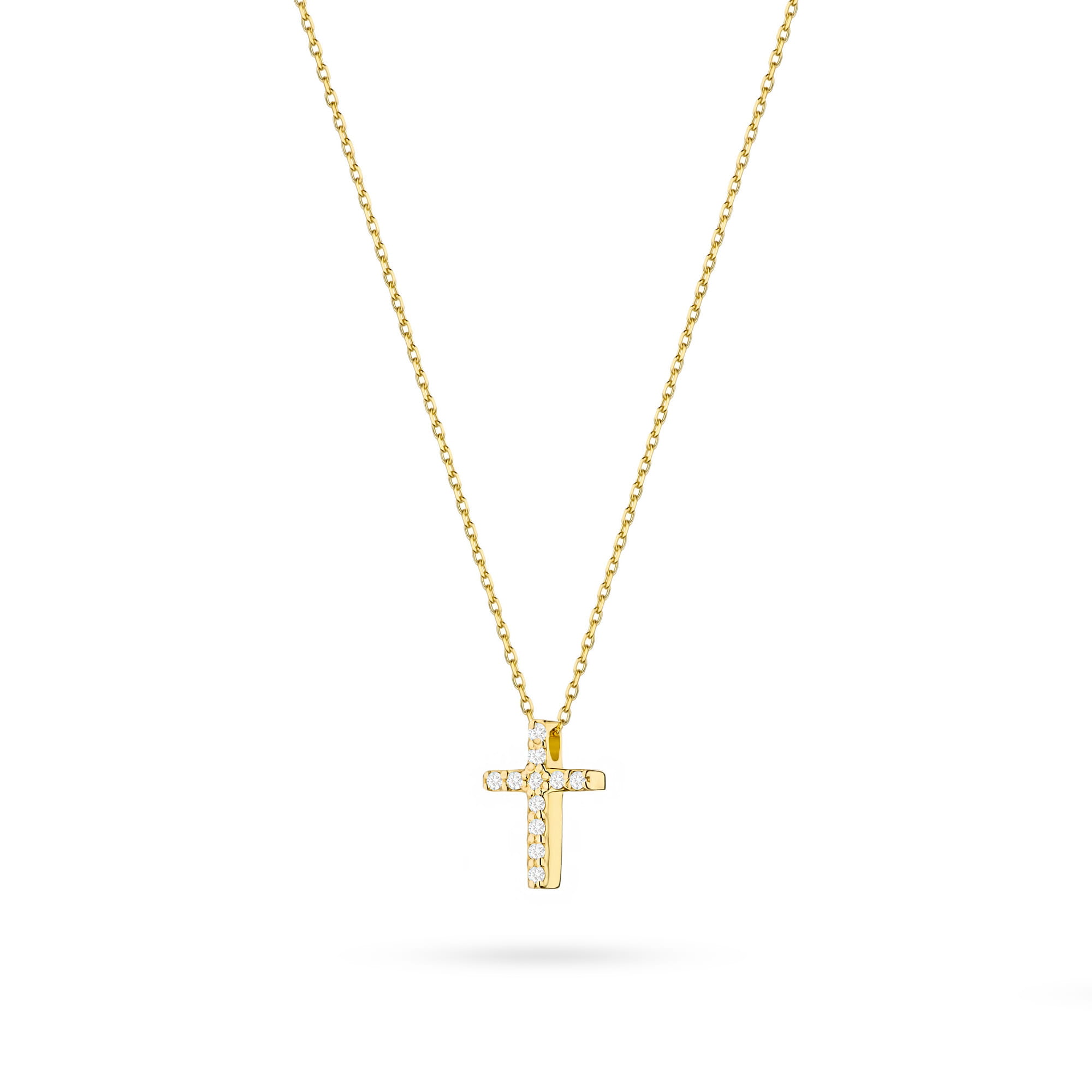 Naszyjnik C066 z diamentami żółte złoto Jubiler Kraków BigDIAMOND