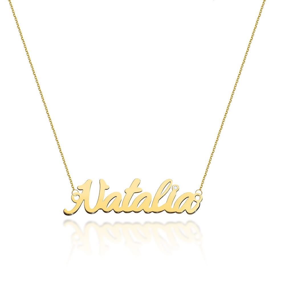 Naszyjnik C067 z diamentami żółte złoto Jubiler Kraków BigDIAMOND