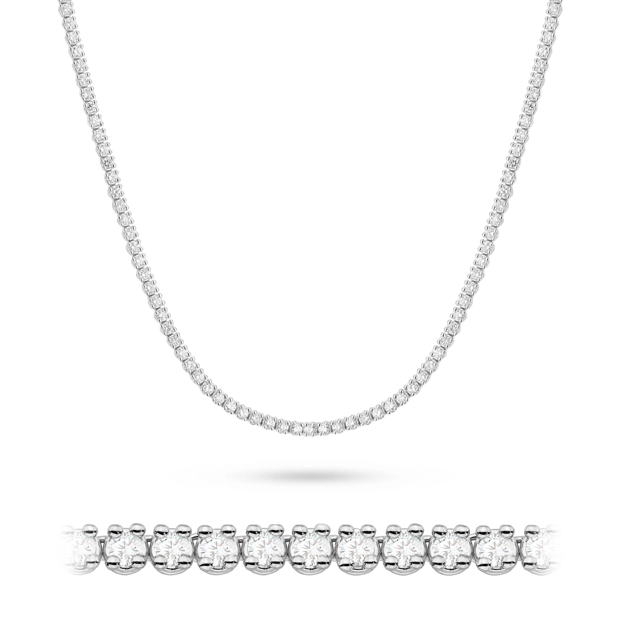 Naszyjnik N0074 z diamentami laboratoryjnymi białe złoto Jubiler Kraków BigDIAMOND