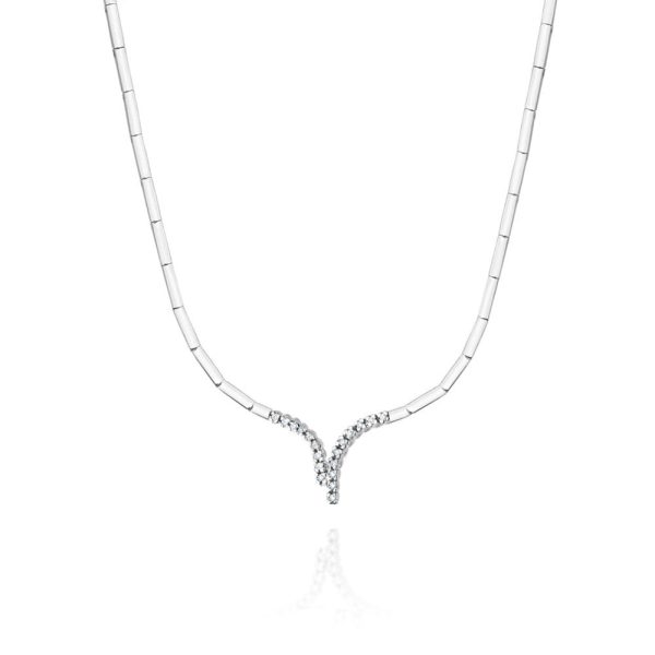 Naszyjnik N08368 z diamentami białe złoto Jubiler Kraków BigDIAMOND
