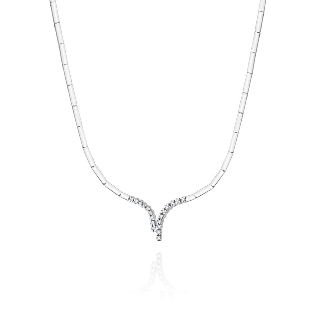 Naszyjnik N08368 z diamentami białe złoto Jubiler Kraków BigDIAMOND