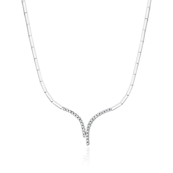 Naszyjnik N08368 z diamentami białe złoto Jubiler Kraków BigDIAMOND