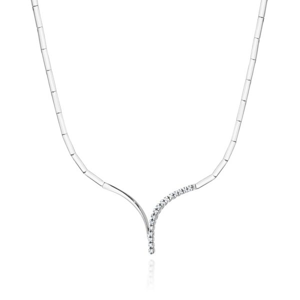 Naszyjnik N09642 z diamentami białe złoto Jubiler Kraków BigDIAMOND