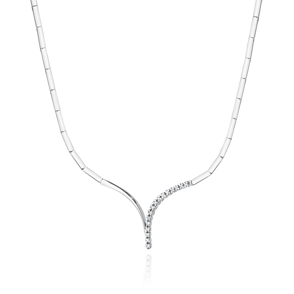 Naszyjnik N09642 z diamentami białe złoto Jubiler Kraków BigDIAMOND