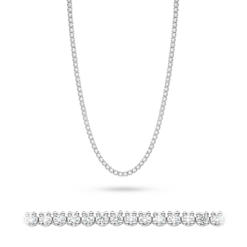 Naszyjnik N35494 z diamentami białe złoto Jubiler Kraków BigDIAMOND