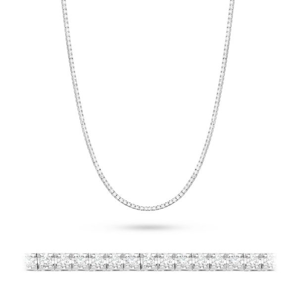 Naszyjnik N45056 z diamentami białe złoto Jubiler Kraków BigDIAMOND