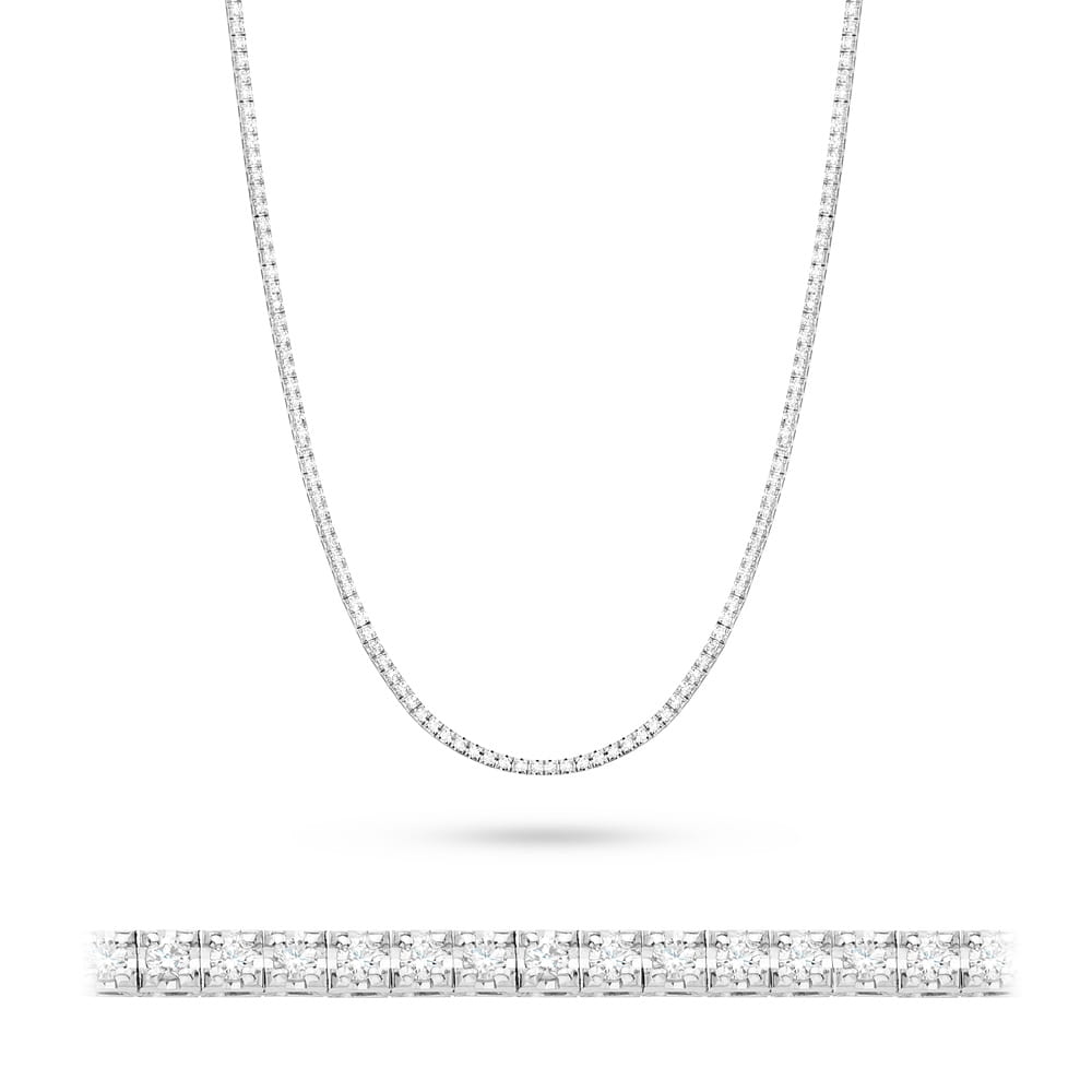 Naszyjnik N45056 z diamentami białe złoto Jubiler Kraków BigDIAMOND