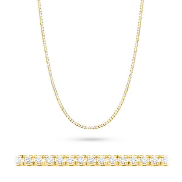 Naszyjnik N45056 z diamentami żółte złoto Jubiler Kraków BigDIAMOND