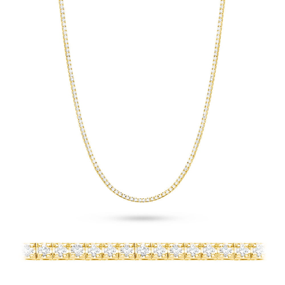Naszyjnik N45056 z diamentami żółte złoto Jubiler Kraków BigDIAMOND