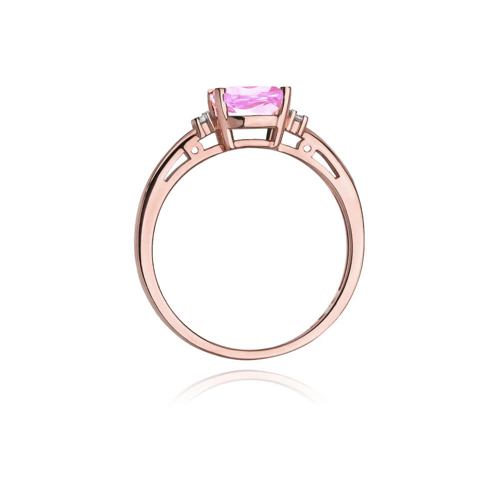 Pierścionek Różowy Topaz 1,10ct różowe złoto — zdjęcie dodatkowe 2