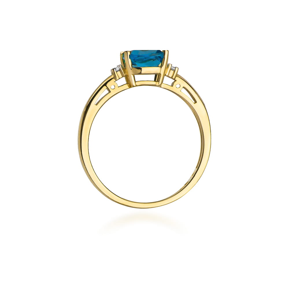 Pierścionek Topaz 1,10ct żółte złoto — zdjęcie dodatkowe 2
