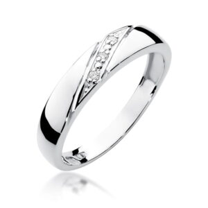 Pierścionek W0118 z diamentami białe złoto Jubiler Kraków BigDIAMOND