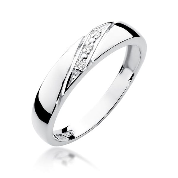 Pierścionek W0118 z diamentami białe złoto Jubiler Kraków BigDIAMOND