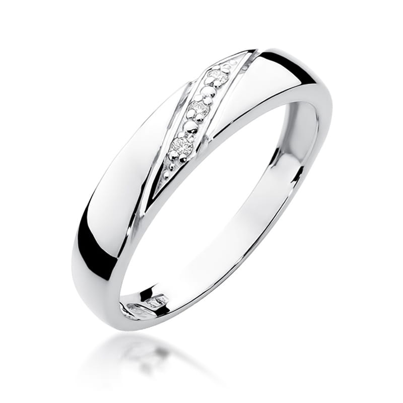 Pierścionek W0118 z diamentami białe złoto Jubiler Kraków BigDIAMOND