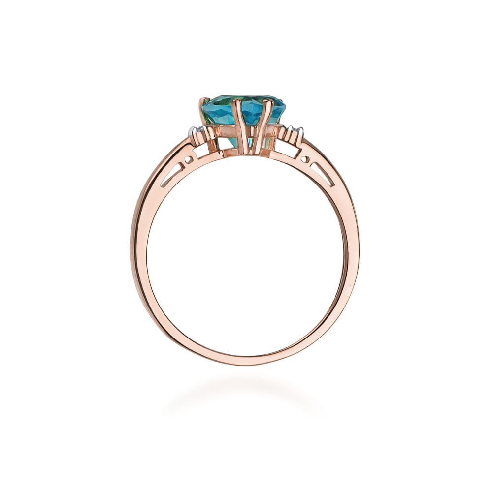 Pierścionek Topaz 1,20ct różowe złoto — zdjęcie dodatkowe 2