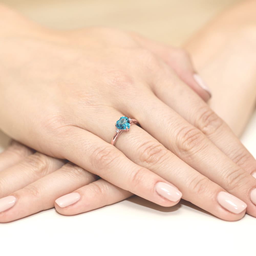 Pierścionek Topaz 1,20ct różowe złoto — zdjęcie dodatkowe 3