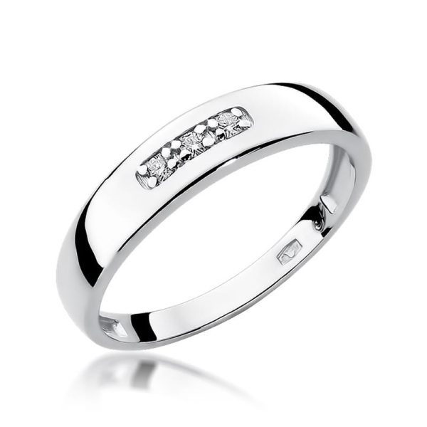 Pierścionek W0235 z diamentami białe złoto Jubiler Kraków BigDIAMOND