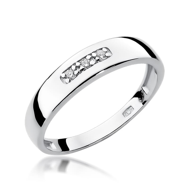 Pierścionek W0235 z diamentami białe złoto Jubiler Kraków BigDIAMOND