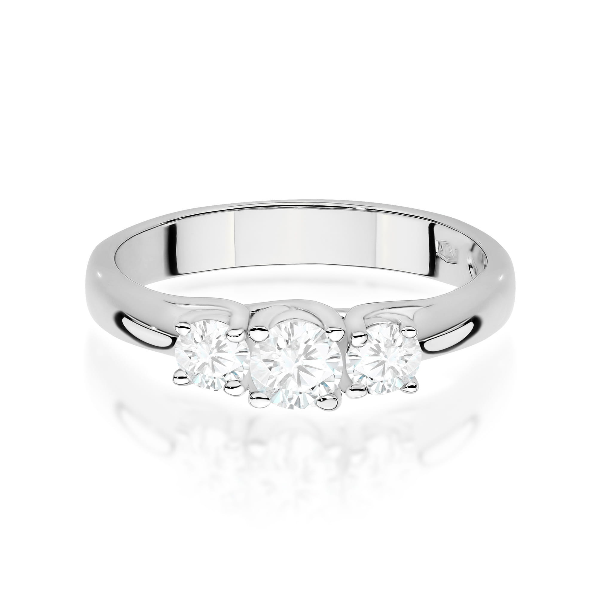 Ring with lab-grown diamonds in white gold – product image 4