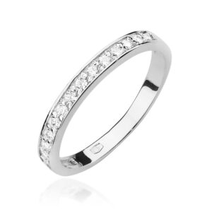 Pierścionek W0446 z diamentami białe złoto Jubiler Kraków BigDIAMOND