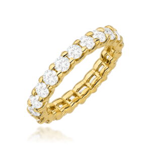 Pierścionek W0515 z diamentami laboratoryjnymi żółte złoto Jubiler Kraków BigDIAMOND