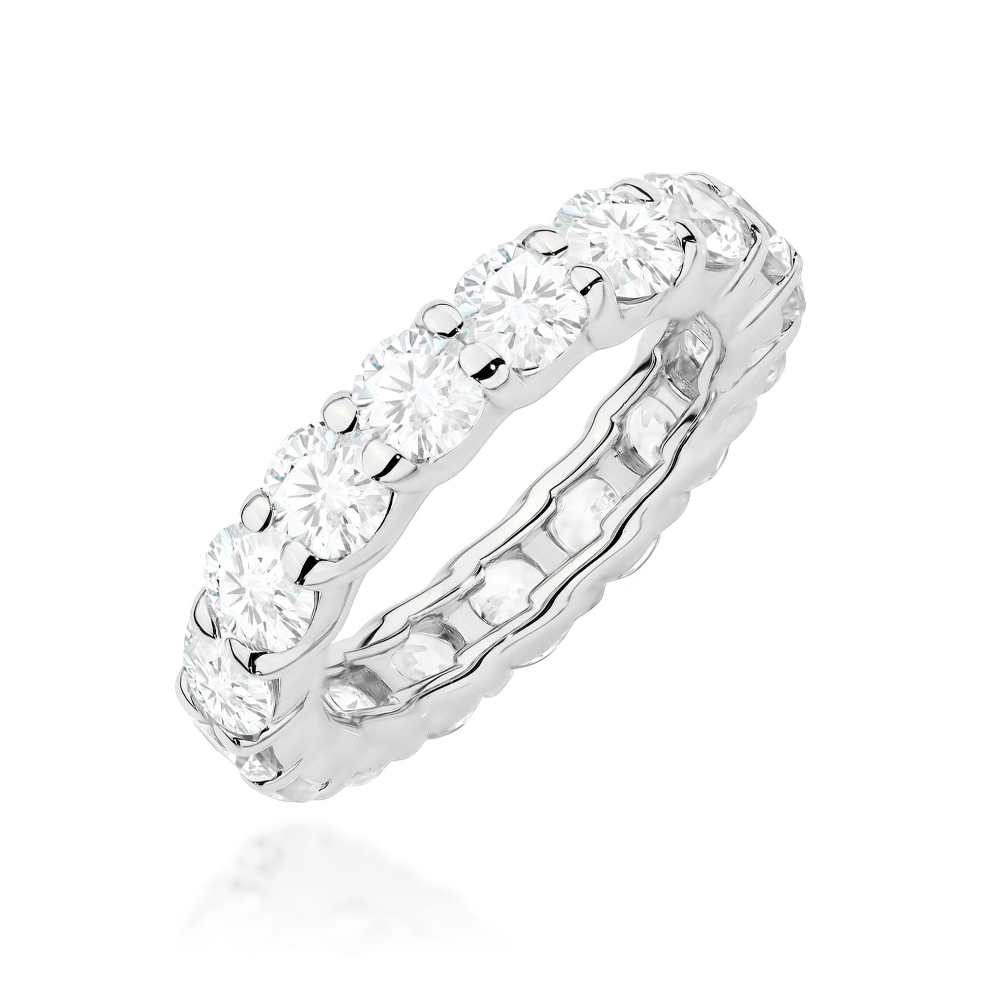 Pierścionek W0516 z diamentami laboratoryjnymi białe złoto Jubiler Kraków BigDIAMOND