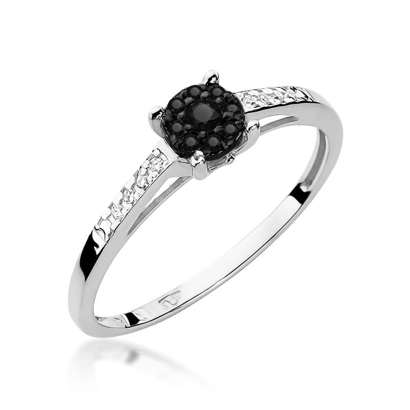 Pierścionek W055 Czarny Diament 0