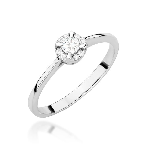 Pierścionek W0560 Diament 0.10ct białe złoto Jubiler Kraków BigDIAMOND